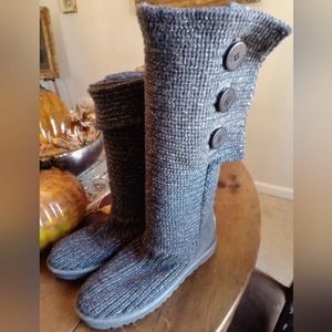 UGG CARDY KNIT GREY METALLIC SZ.9